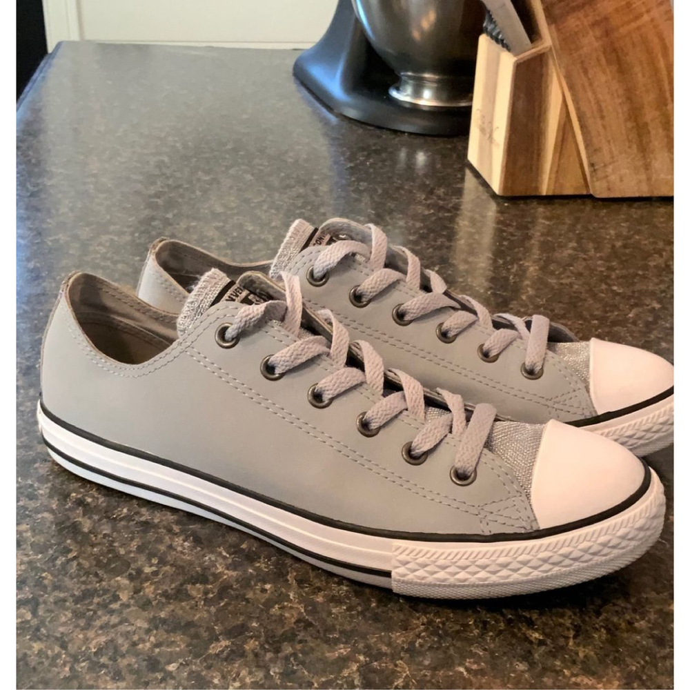 Converse All Star Greyish Blue Leather Sneaker - Picture 4 of 9